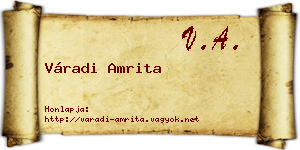 Váradi Amrita névjegykártya